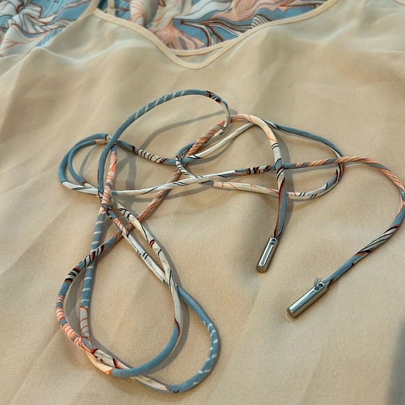 Reiss Blue and Cream Leaf Print Dress Worn Once – Excellent Condition - Picture 10 of 13